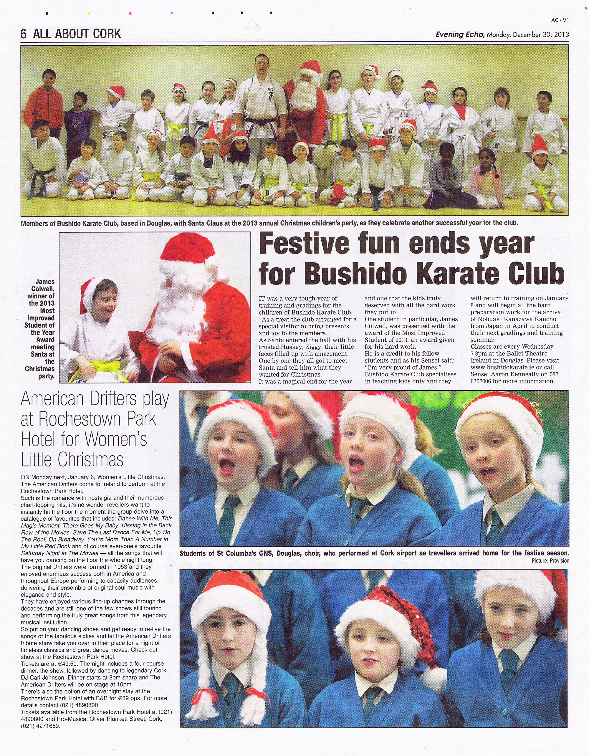 Evening Echo Feature - Festive fun ends year for Bushido Karate Club